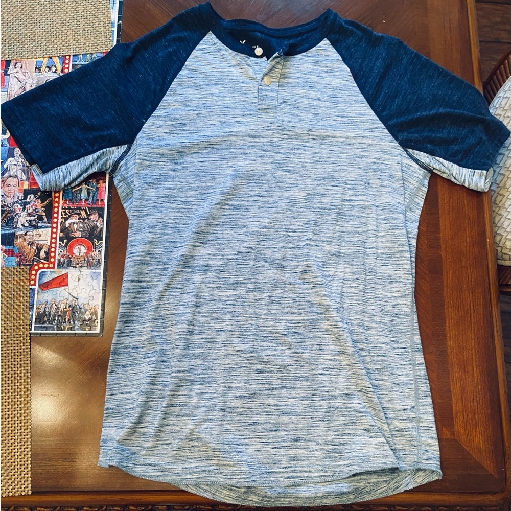 🧨American Eagle Mens Henley T- Shirt (thin) Size: L (SEND ANY OFFER OVER $6‼️)🧨